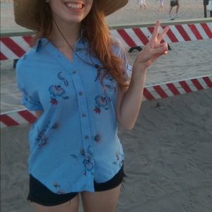 Obey Propaganda Boxy Button Up Hawaiian Shirt